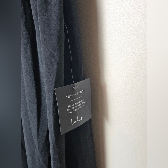 NWT! Lulus 'Im All Yours' Black Ruffled Whimsigoth Maxi Dress, Small - Picture 5 of 7